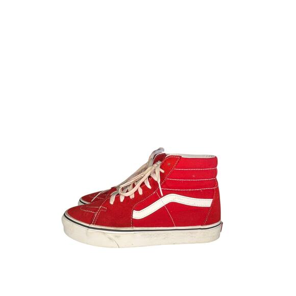 Vans Old Skool SK8-Hi Skateboard Sneakers Size M8.5 W10 Red - Picture 1 of 6